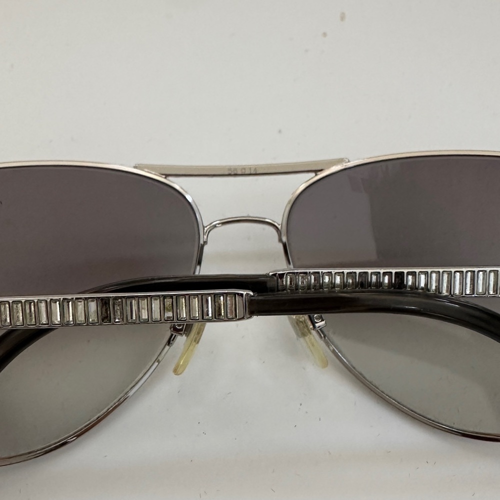 Authentic Chanel 4121-B Silver Aviator Sunglasses - Picture 7 of 7